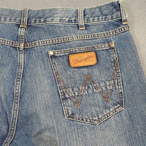 Wrangler Jeans Men's 36x34 Fits 36x32 Blue Retro Slim Straight Western Denim - Picture 1 of 11